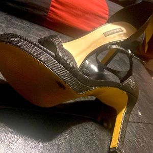 3in. Black Stilettos 👠 Open Toe Ankle strap